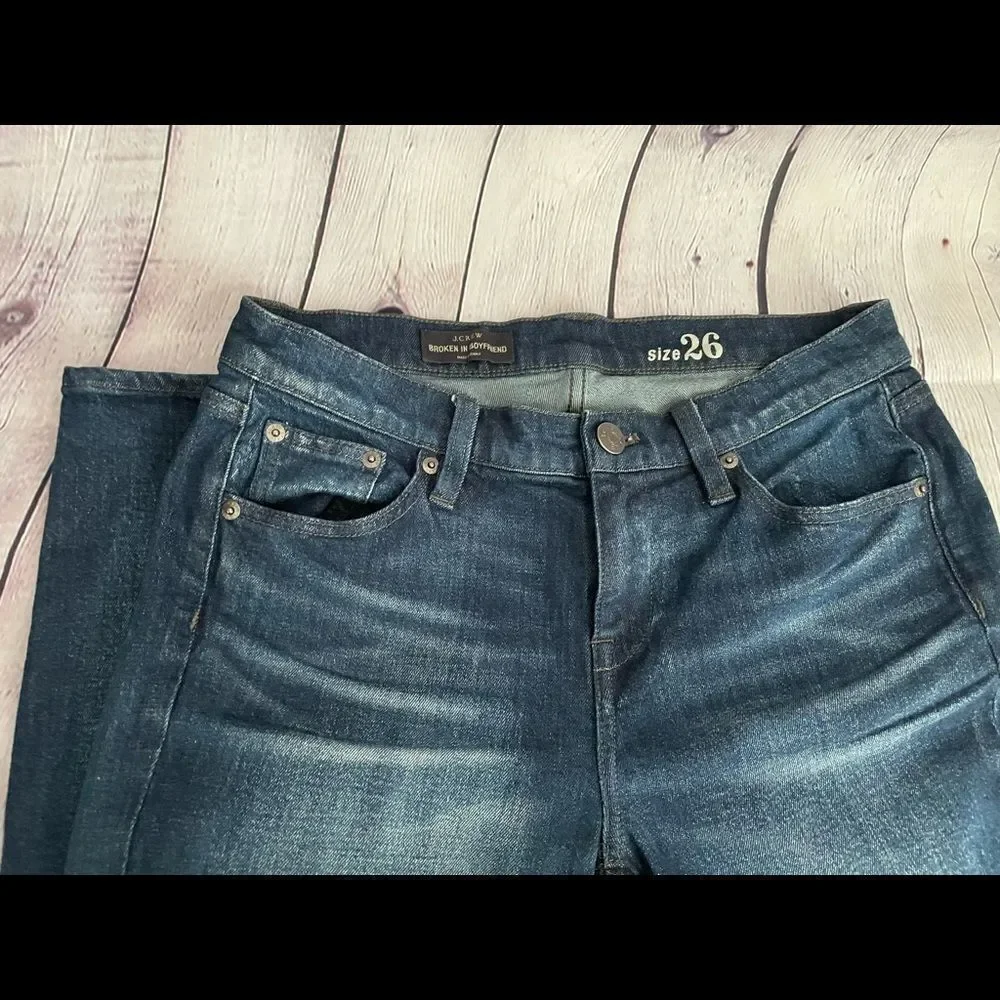 J. Crew Broken In Boyfriend Jeans Sz 26